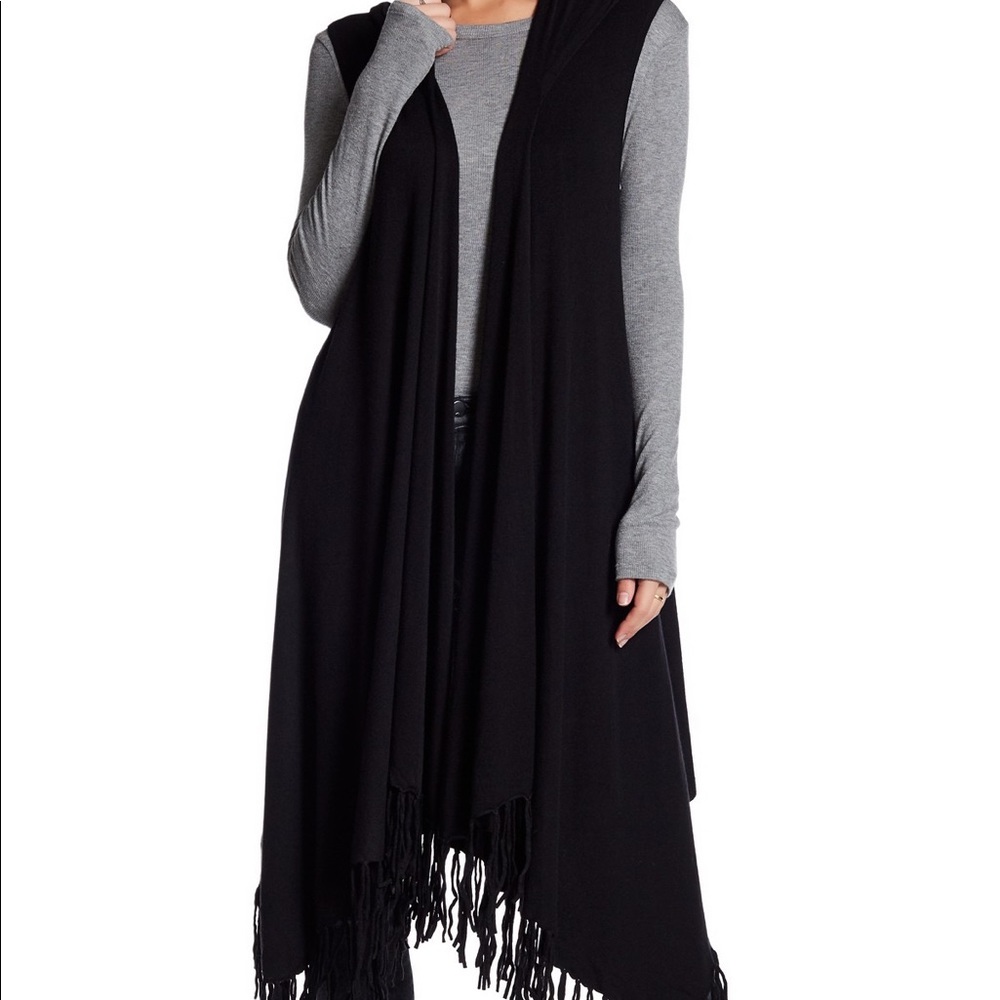 Lovestitch Hooded Fringe Vest